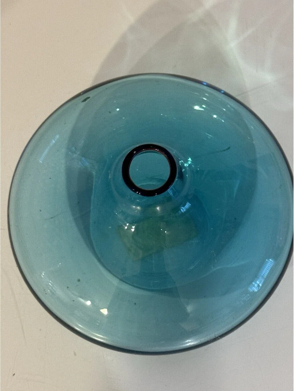 IKEA Blue Glass Vase, 10 in L, 3 in H, MPN 901.531.40 Decorative